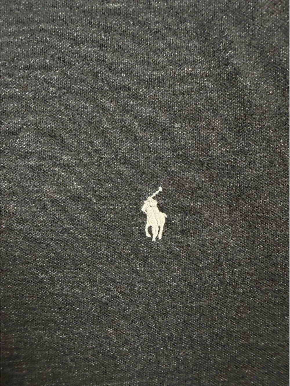Polo Ralph Lauren Mens 2XLT Charcoal Gray SolidPolo Shirt Custom Slim Fit Cotton